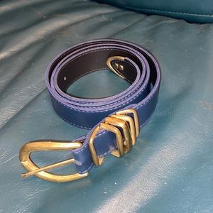 Vintage 80s 90s Nan Lewis Leather Belt - size 2X